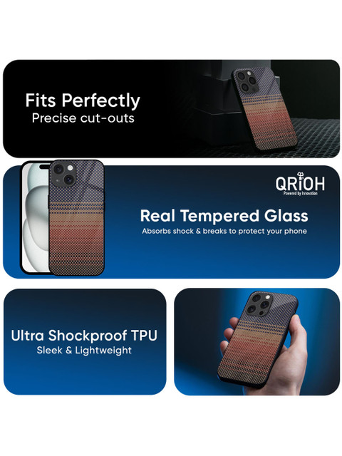 QRIOH Abstract Printed iPhone 13 Mini Back Case Mobile Accessories - Image 2