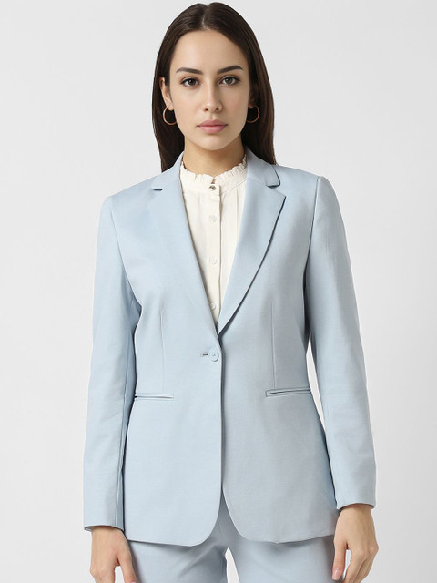 Van Heusen Woman Notched Lapel Collar Single Breasted Formal Blazer