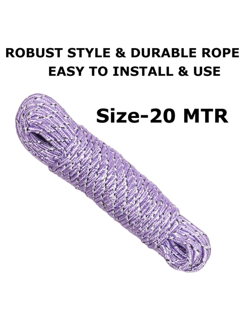 Kuber Industries Pink & Blue 3 Pieces Synthetic Cloth Drying Rope - Image 4