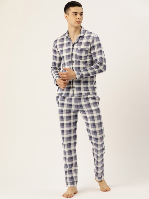 Nite Flite Men Checked Night suit