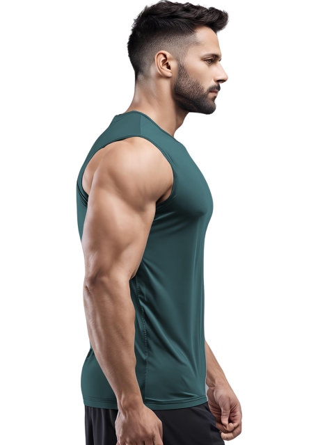 3Colors Printed Dri-FIT Sleeveless Activewear Gym Vest VEST-CCUT-TARGET-AF BLUE_M - Image 3