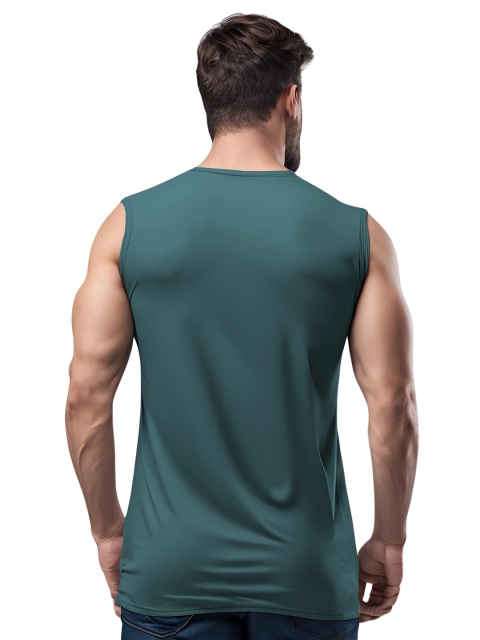 3Colors Printed Dri-FIT Sleeveless Activewear Gym Vest VEST-CCUT-TARGET-AF BLUE_M - Image 4