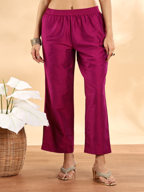 Anouk Embroidered Mandarin Collar Tunic With Trouser - Image 3