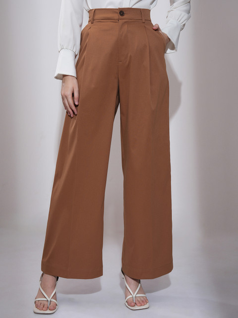 CHIC BY TOKYO TALKIES Women Straight Fit Trousers