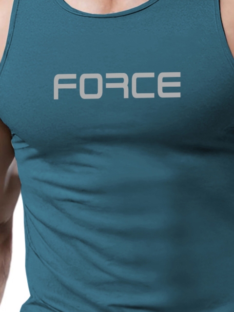 3Colors Scoop Neck Innerwear Vests VEST-NCUT-FORCE-AF BLUE_M - Image 2