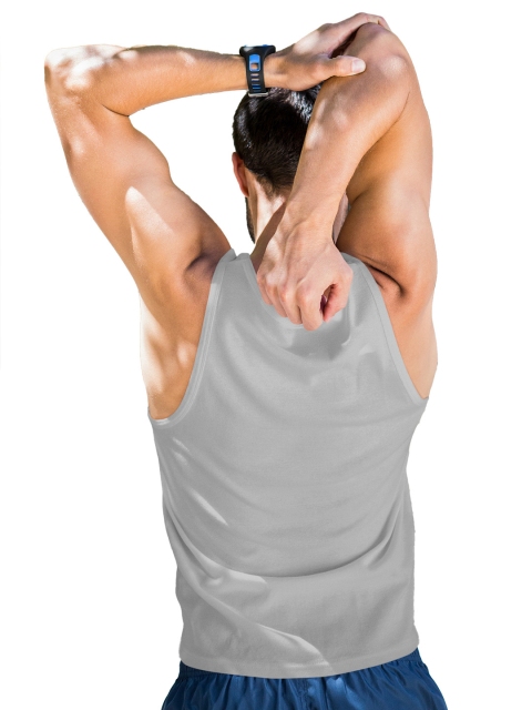 3Colors Scoop Neck Innerwear Gym Vest VEST-NCUT-FORCE-GREY_M - Image 3