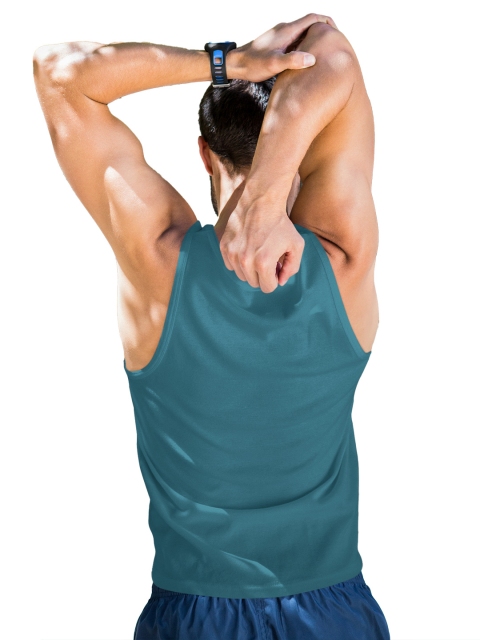 3Colors Scoop Neck Innerwear Vests VEST-NCUT-FORCE-AF BLUE_M - Image 3