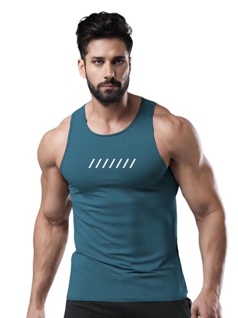3Colors Printed Round Neck Gym Vest VEST-NCUT-CAPTIVATE-AF BLUE_M