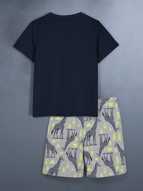 HELLCAT Boys Pack of 3 Printed Round Neck T-Shirts With Shorts - Image 5