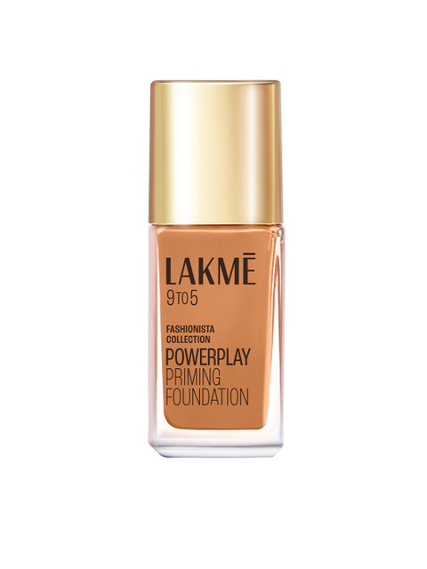 Lakme 9to5 Powerplay Priming Foundation, Built in Primer, SPF 20, Neutral Chestnut, 25 ml