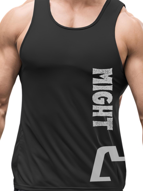 3Colors Printed InnerwearVests VEST-NCUT-MIGHT-BLK_M - Image 2