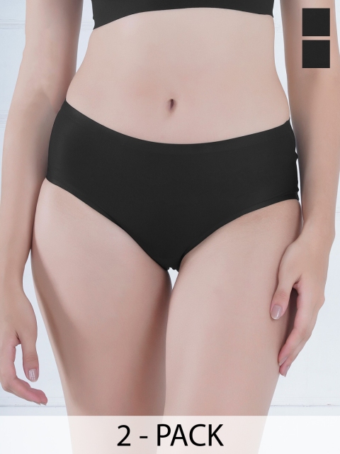 Tweens Pack of 2 Mid-Hipster Invisi-fit Seamless Bonded Briefs