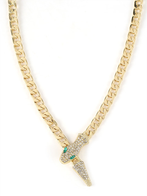 DressBerry Stone Studed Snake Chain