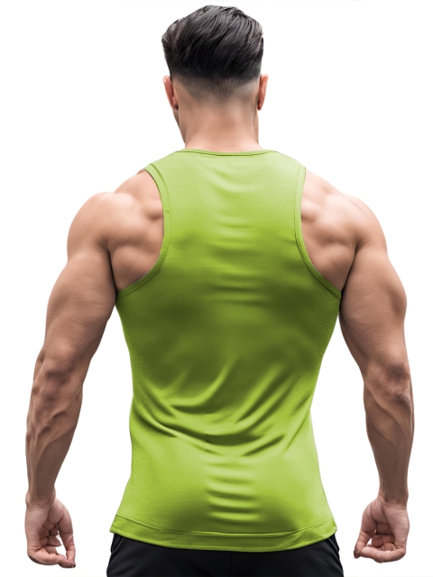 3Colors Printed Gym Vests VEST-NCUT-RACELIFT-GREEN_M - Image 3