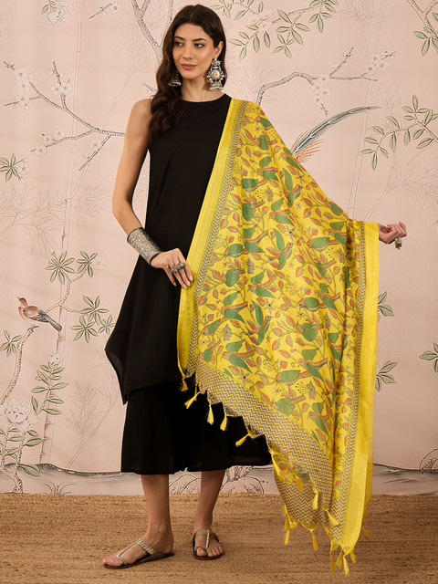 InWeave Women Regular Kurta with Palazzos & With Dupatta
