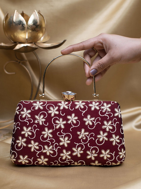 ARTKLIM Embroidered Box Clutch
