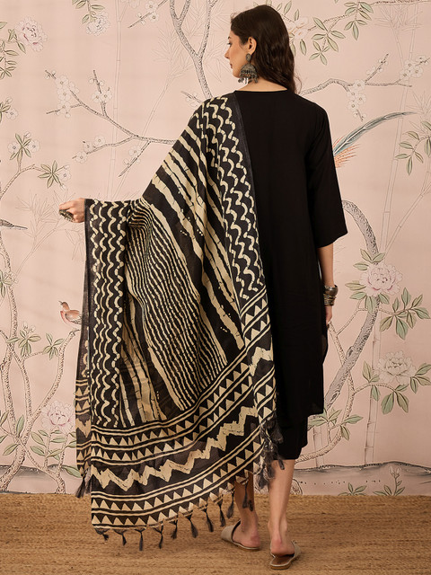 InWeave Women Regular Kurta with Palazzos & With Dupatta - Image 3