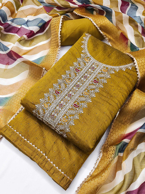 TAVAS Embroidered Unstitched Dress Material