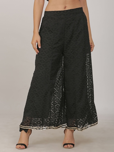 FLOREOS Women Flared Palazzos