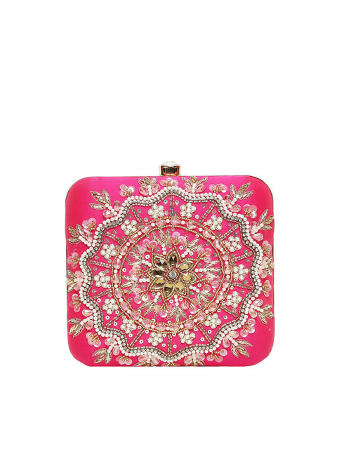 WORTHYY ACCESSORIES Embellished Box Clutch