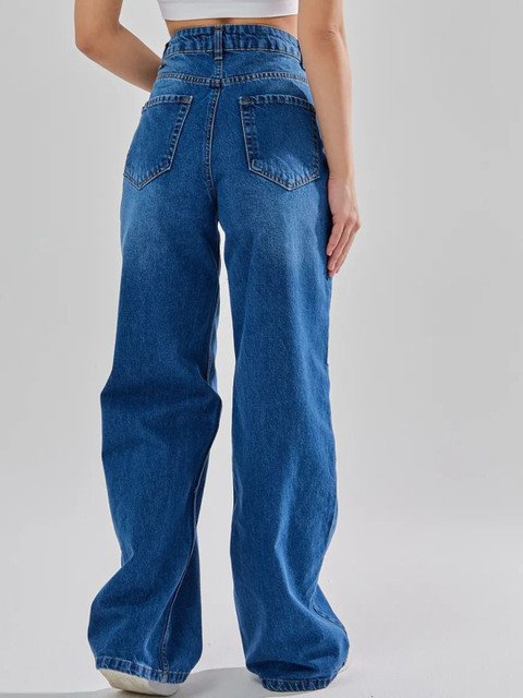 Aadvi Fashion Women Jean High-Rise Low Distress Light Fade Stretchable Jeans - Baggy - Image 6