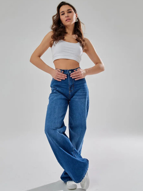 Aadvi Fashion Women Jean High-Rise Low Distress Light Fade Stretchable Jeans - Baggy - Image 4