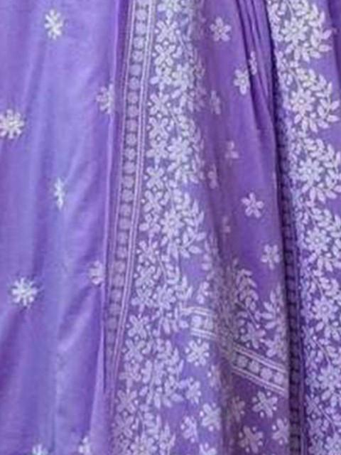 HERE&NOW Women Floral Printed Regular Kurta with Trousers & With Dupatta - Image 3