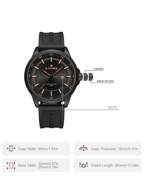 Naviforce Men Dial & Straps Analogue Watch NF9248T_B O B - Image 7