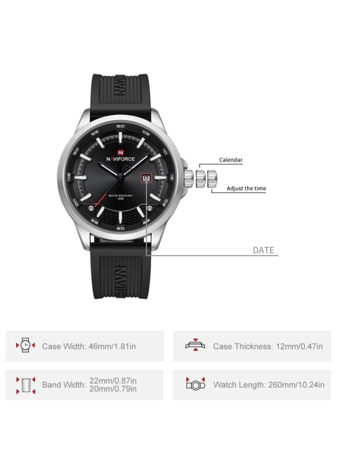 Naviforce Men Dial & Straps Analogue Watch NF9248T_S B B - Image 7