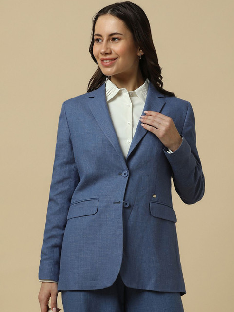Allen Solly Woman Textured Single-Breasted Blazer