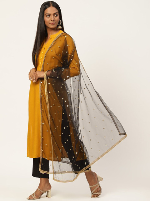 Studio Shringaar Embroidered Dupatta with Sequinned