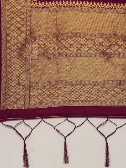 DIVASTRI Woven Design Zari Unstitched Blouse And Lehenga With Dupatta - Image 3