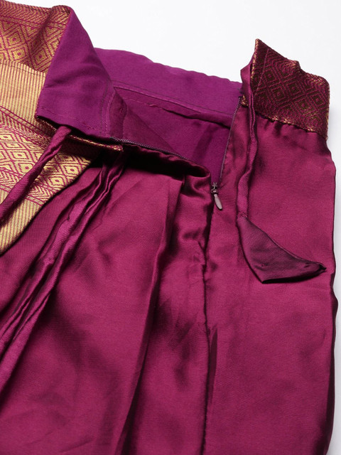 DIVASTRI Woven Design Zari Unstitched Blouse And Lehenga With Dupatta - Image 7