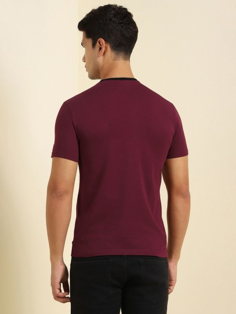 Allen Solly Men Typography Printed Round Neck Cotton T-shirt - Image 4