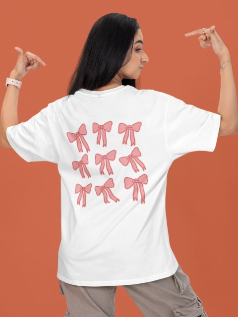 Slenor Women Graphic Printed Round Neck Cotton Oversized T-shirt - Image 5