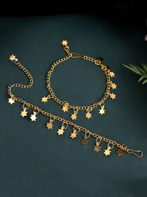 Silvermerc Designs Gold-Plated Star Charm Anklet