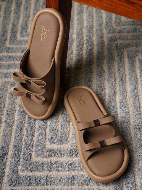 JM Looks Women Fashion Flat Embellished Open Toe Flat Sandal with Comfortable Sole