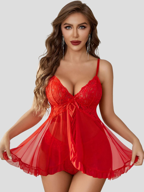 Herryqeal Women Net Baby Doll