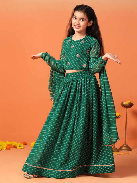 Sangria Printed Lehenga With Choli & Dupatta - Image 4