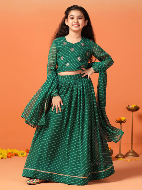 Sangria Printed Lehenga With Choli & Dupatta - Image 7