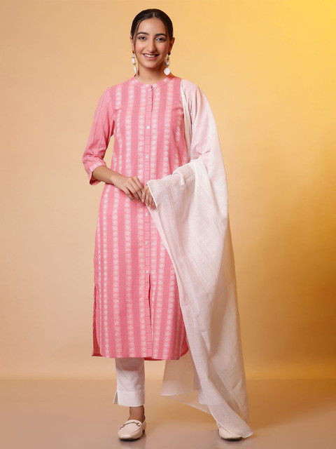 AURELIA Striped Pure Cotton Dupatta