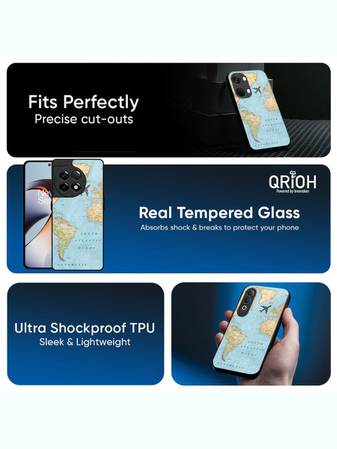 QRIOH Travel Map Printed Oneplus Nord 2T Back Case - Image 5