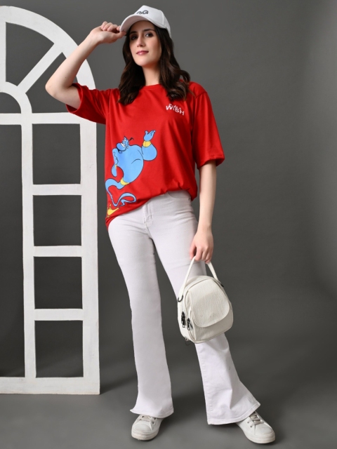 CORSICA Women Bio Finish Graphic Printed Round Neck Cotton Oversized T-shirt - Image 7