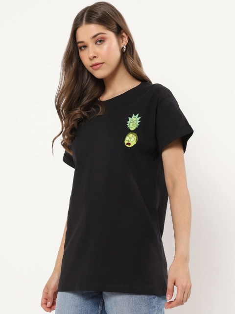 Bewakoof Official Rick And Morty Merchandise Women's Graphic Printed Boyfriend T-Shirt - Image 3