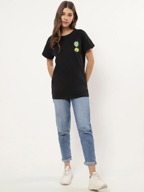 Bewakoof Official Rick And Morty Merchandise Women's Graphic Printed Boyfriend T-Shirt - Image 4
