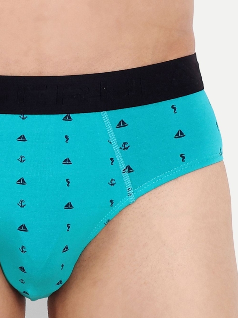 LOGGERHEAD Printed Mid Rise Briefs - LHPB008-AQUA-Aqua - Image 4