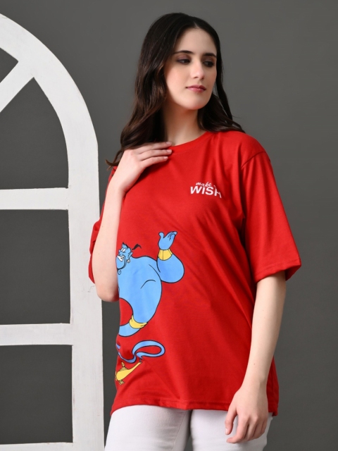 CORSICA Women Bio Finish Graphic Printed Round Neck Cotton Oversized T-shirt - Image 3