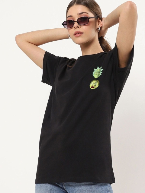 Bewakoof Official Rick And Morty Merchandise Women's Graphic Printed Boyfriend T-Shirt - Image 5