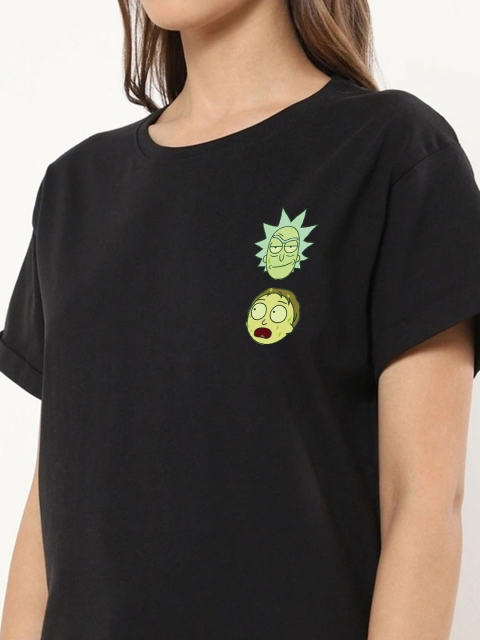 Bewakoof Official Rick And Morty Merchandise Women's Graphic Printed Boyfriend T-Shirt - Image 2