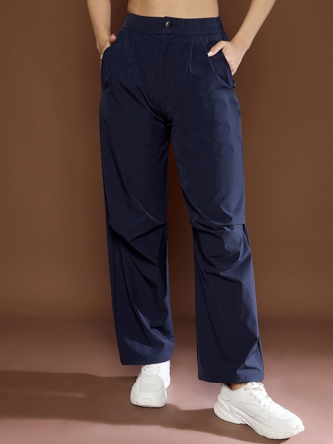 SASSAFRAS Women Front Dart Baggy Parachute Pants